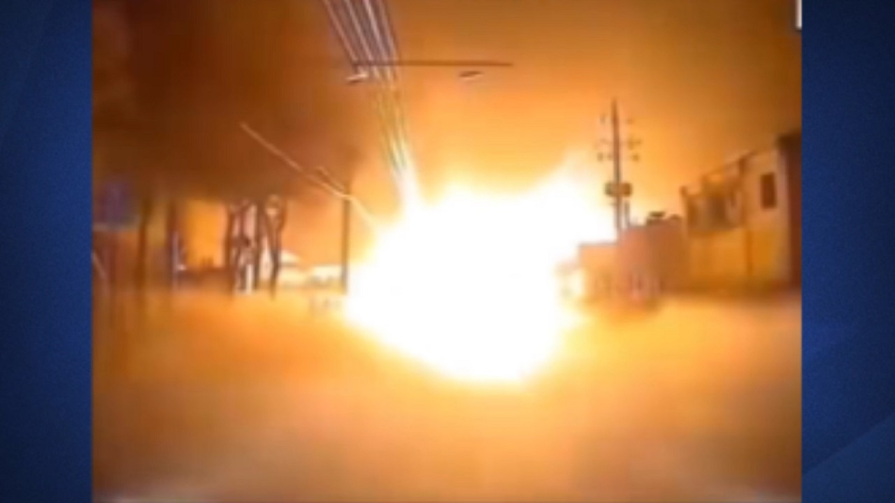 لحظه انفجار مهیب بر اثر نشت گاز + فیلم