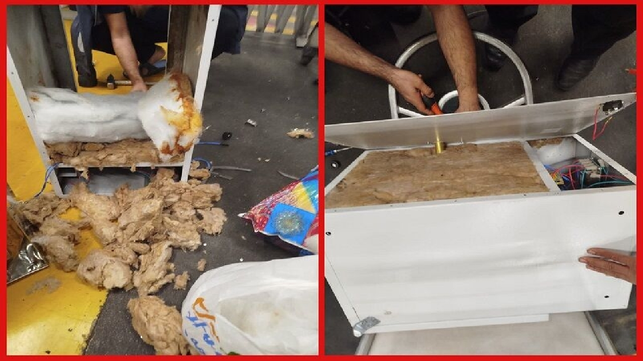 جاسازی ۶ و نیم کیلوگرم پشم آغشته به مخدر شیشه در دستگاه میوه خشک‌کن