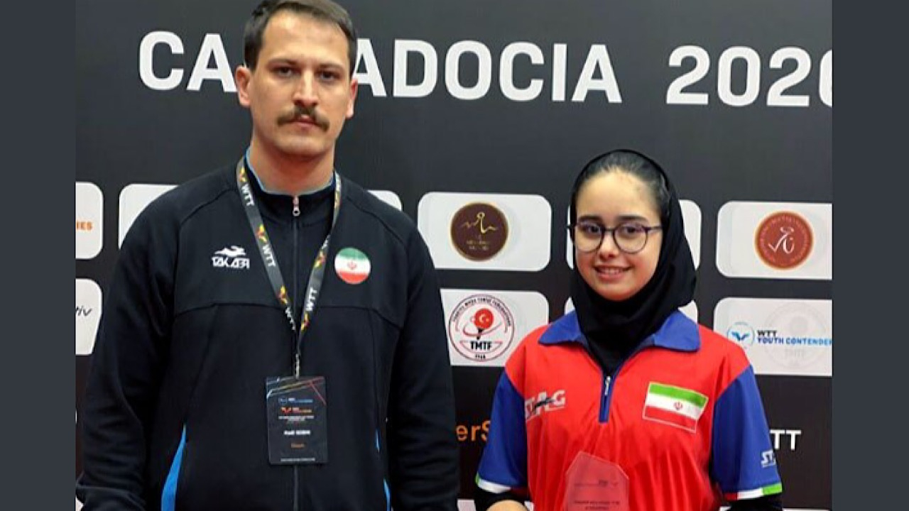 نشان نقره دختر ایرانی در تنیس روی میز ترکیه