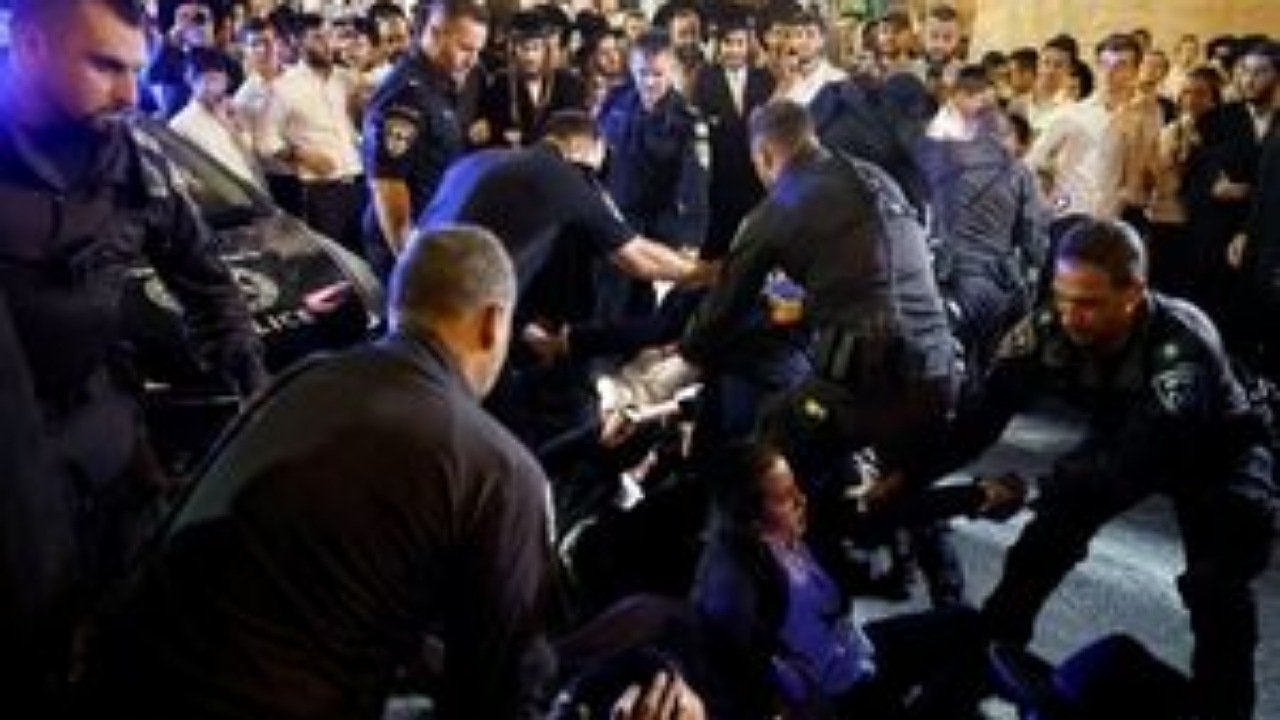 یک کشته در تظاهرات شهرکنشینان «حریدی» در قدس اشغالی +فیلم