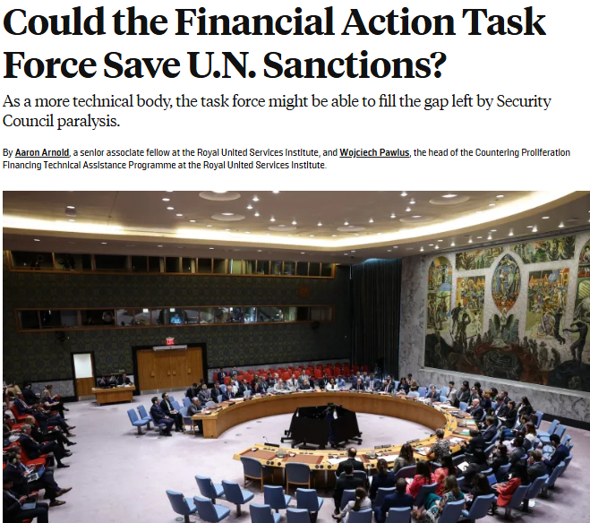 عضویت در FATF، مکمل تحریمها