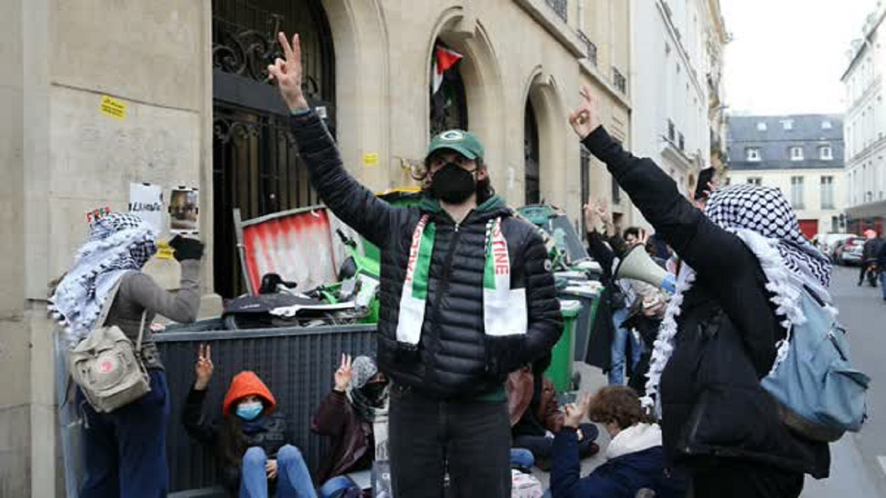 دانشجویان فرانسوی هم به اعتراضات ضد اسرائیلی پیوستند