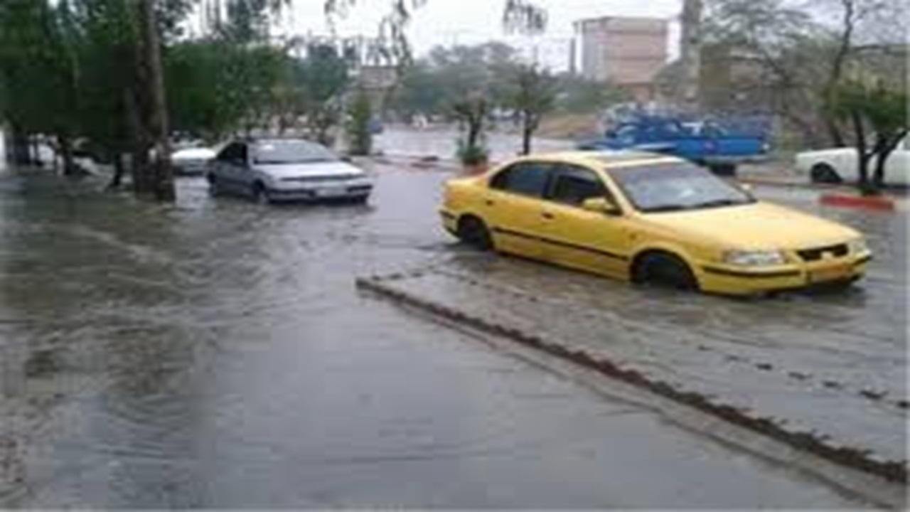 بارش سیل آسا در شوشتر خوزستان + فیلم