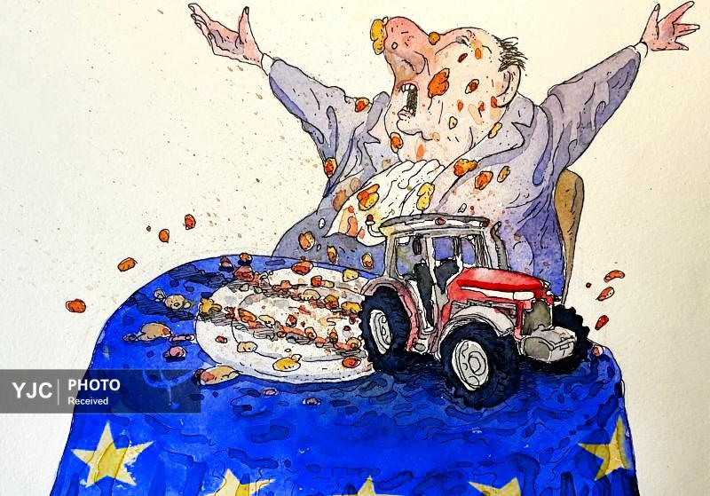 کاریکاتور روز / نگاه هنرمندان کارتونیست به اعتراضات کشاورزان اروپا