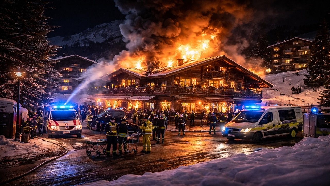 دهها کشته در آتشسوزی شب سال نو سوئیس