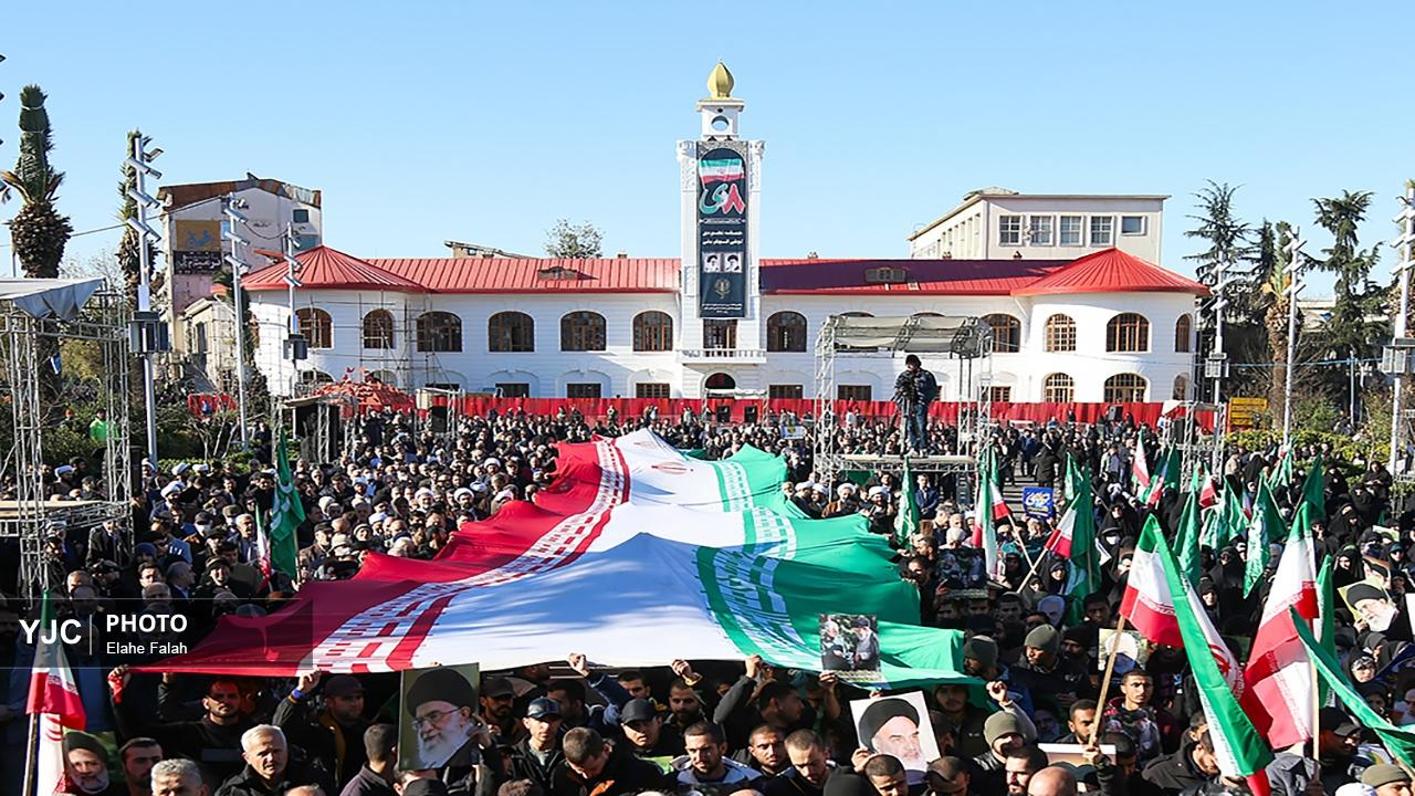 اجتماع بزرگ حماسه آفرینان هشتم دی در رشت