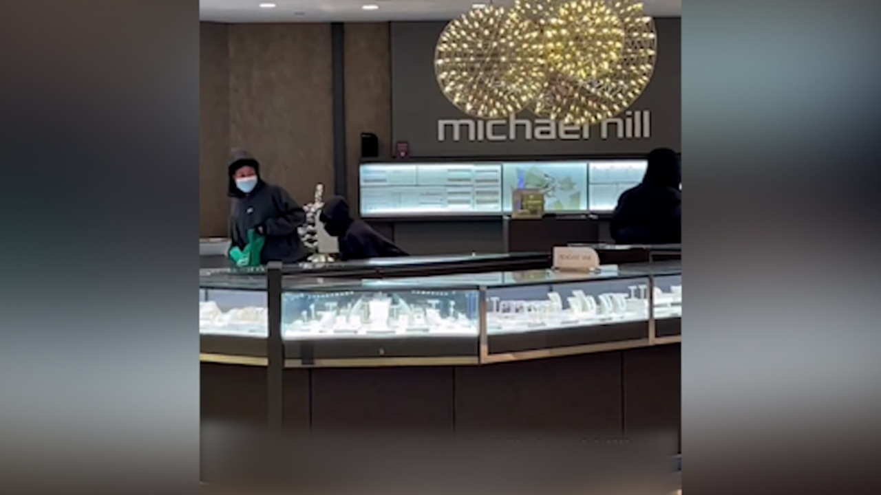 سرقت از جواهرفروشی وسط مرکز خرید در تورنتو کانادا + فیلم