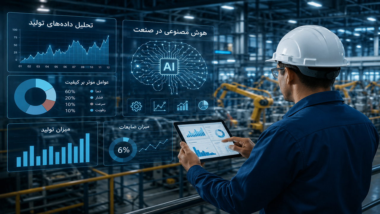 هوش مصنوعی، کلید بهینهسازی تولید و کاهش ضایعات در صنایع