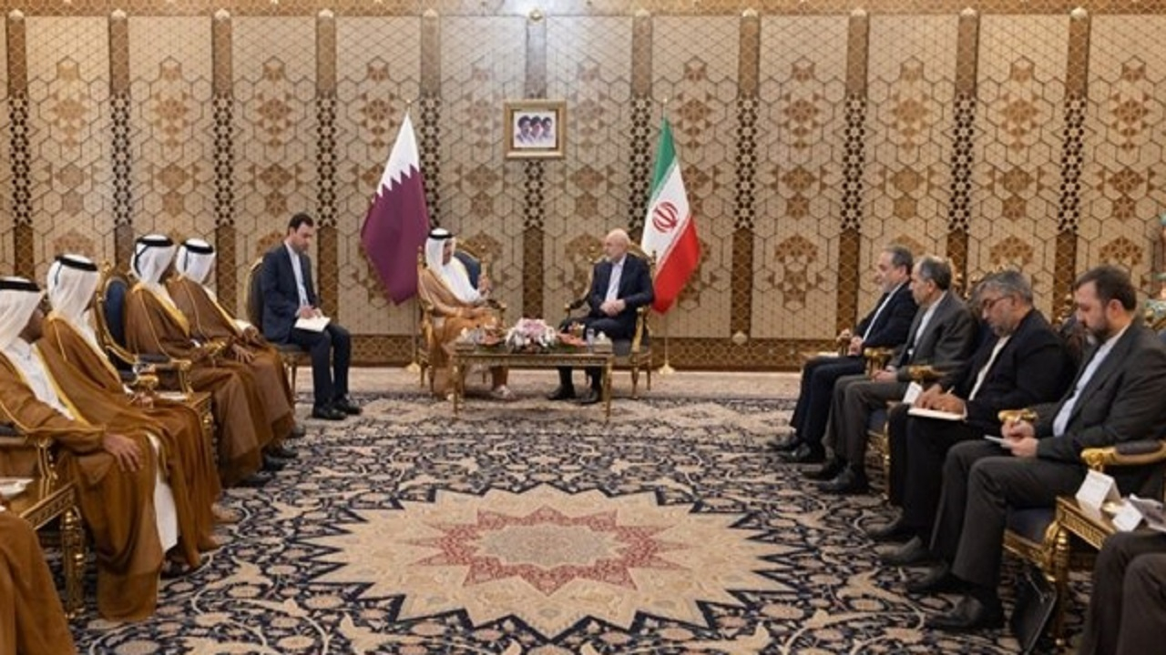 دیدار وزیر خارجه قطر با قالیباف