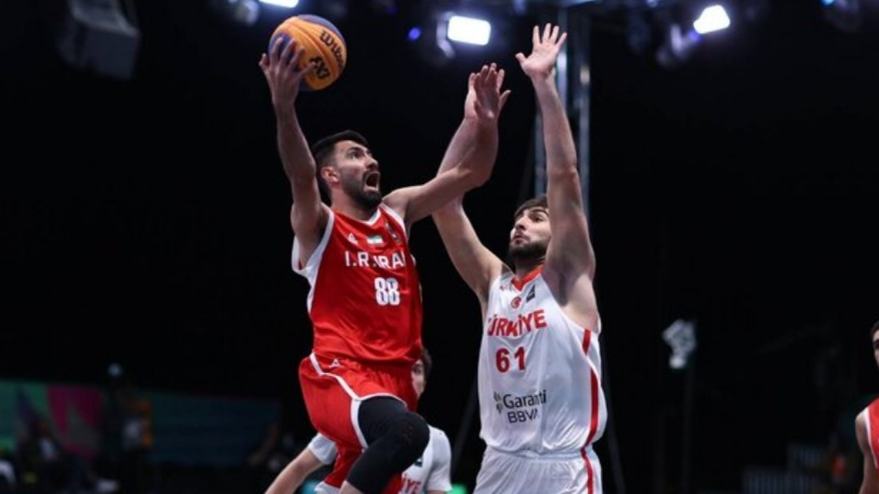 پیروزی تیم ملی بسکتبال سه به سه مردان مقابل ترکیه