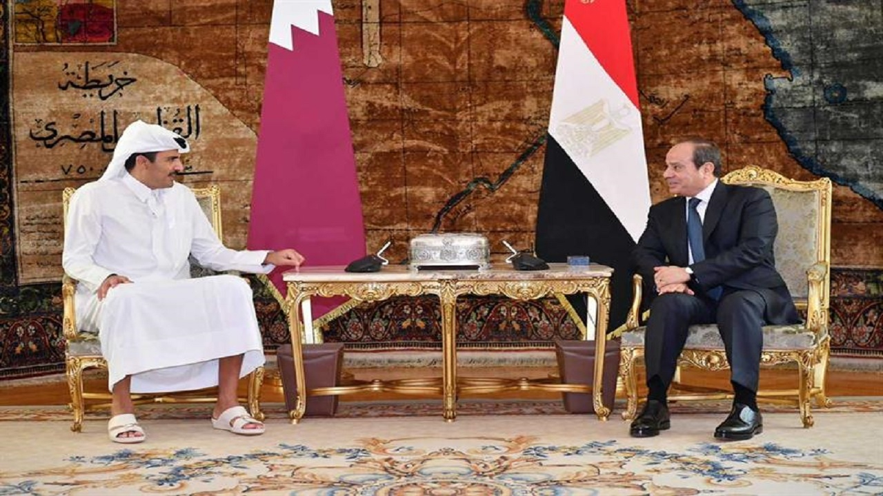 گفتگوی رهبران قطر و مصر پیرامون شرایط غزه