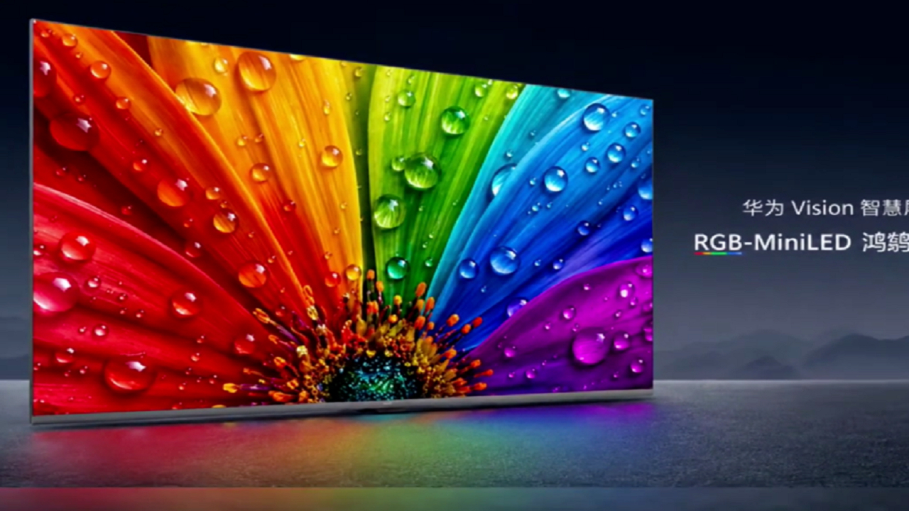 هواوی اولین تلویزیون با نور پس زمینه RGB MiniLED خود را عرضه میکند