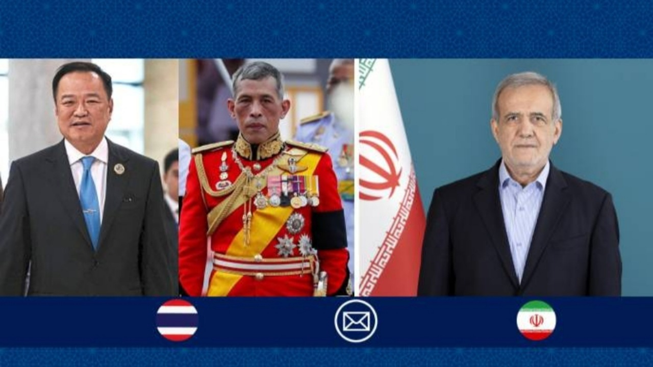 پزشکیان روز ملی تایلند را به پادشاه و نخست وزیر این کشور تبریک گفت