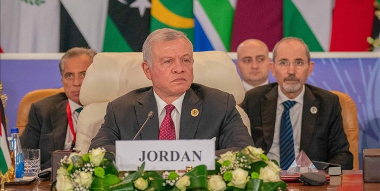 شاه اردن: دنیا با کوچاندن اجباری فلسطینی‌ها مخالفت کند