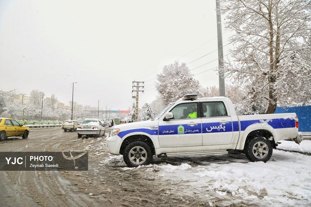 برف پاییزی در همدان