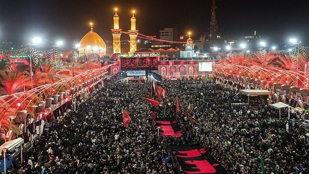 موج عظیم عزاداران در کربلا در روز تاسوعا + فیلم