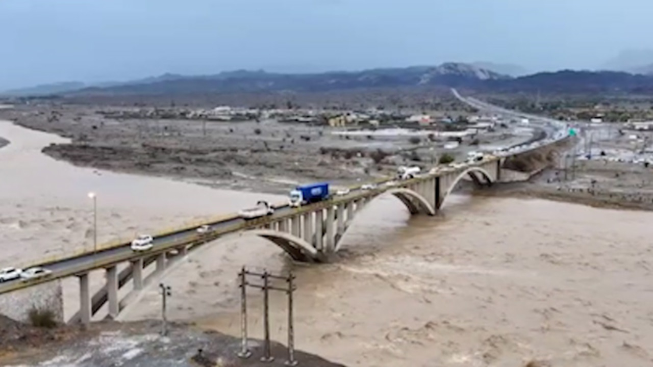 طغیان رودخانه در رودان هرمزگان + فیلم