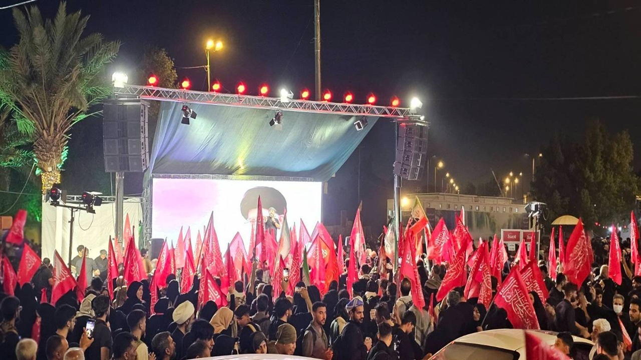 خدمات رسانی به زائران اربعین در قرارگاه نجف اشرف