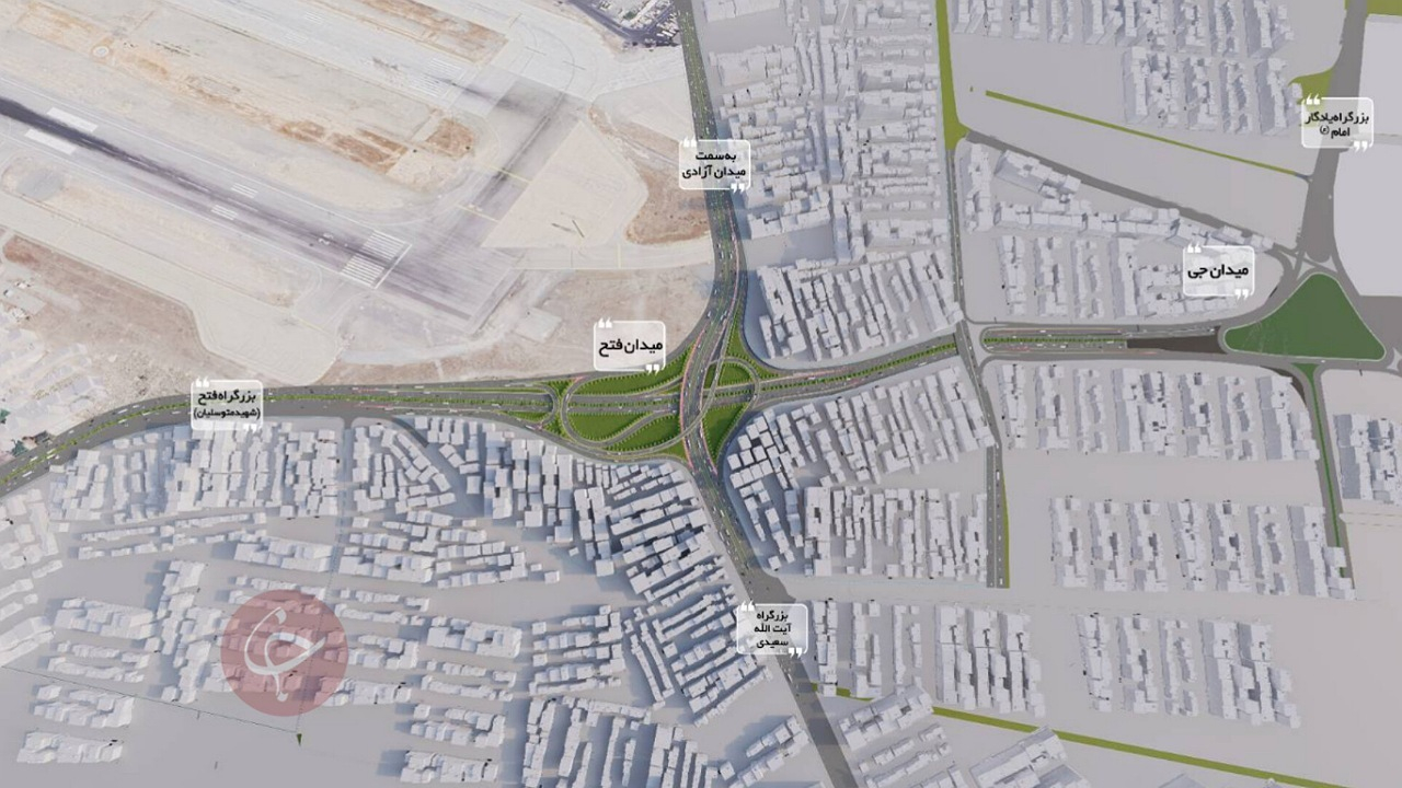 احداث تقاطع سه سطحی در میدان فتح/ تکمیل پروژه شاخه غربی بزرگراه یادگار امام (ره) ترافیک غرب تهران را کاهش می‌دهد