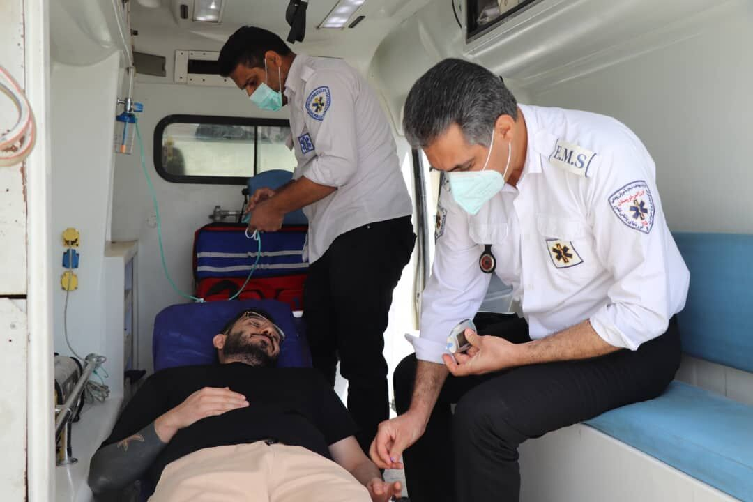 بیش از ٢۵٠٠ نفر در مراسم ارتحال امام خدمات اورژانس دریافت کردند