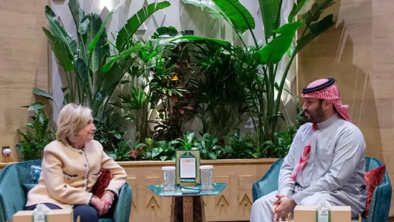 دیدار محمد بن سلمان با هیلاری کلینتون در ریاض
