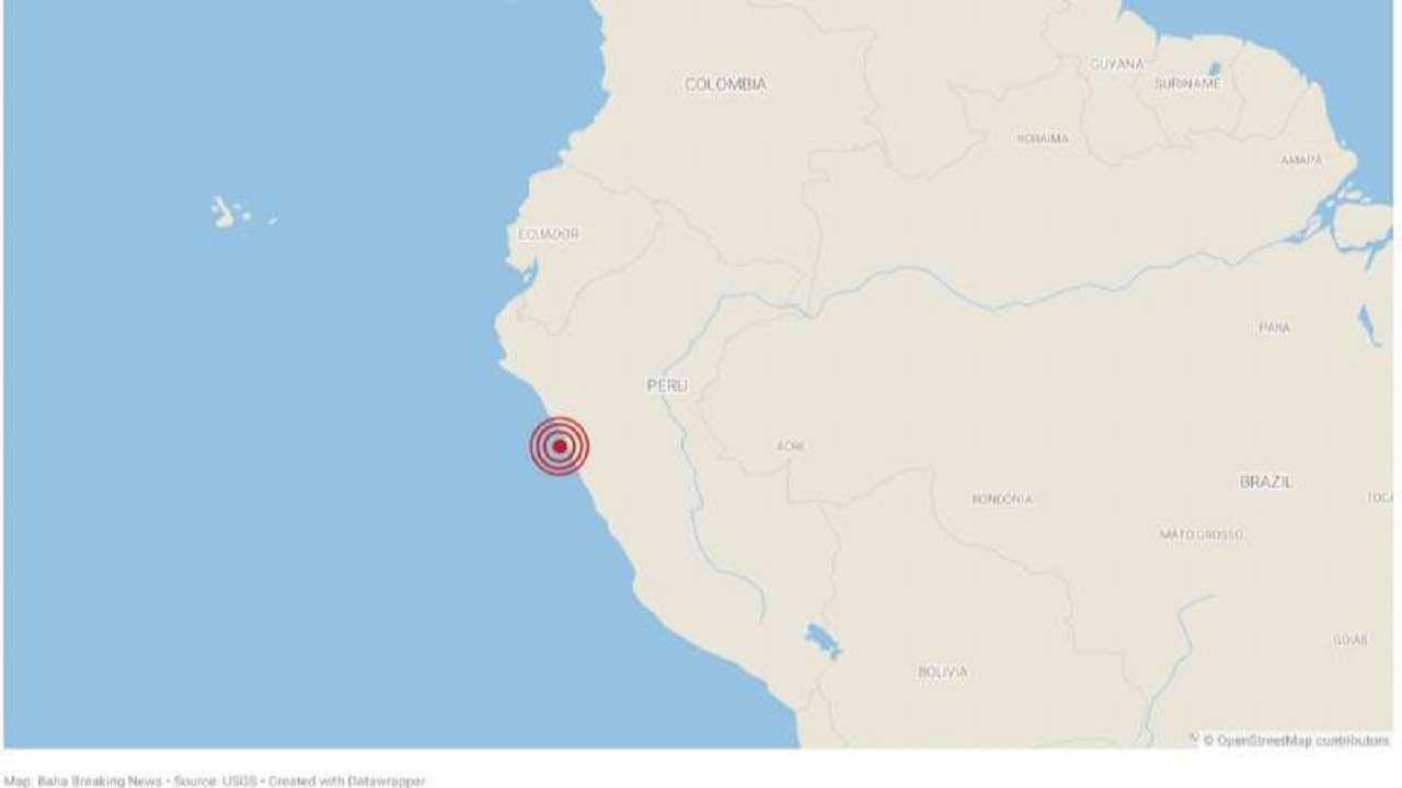 زلزله ۶.۲ ریشتری در سواحل پرو؛ هیچ گزارشی از خسارات یا سونامی