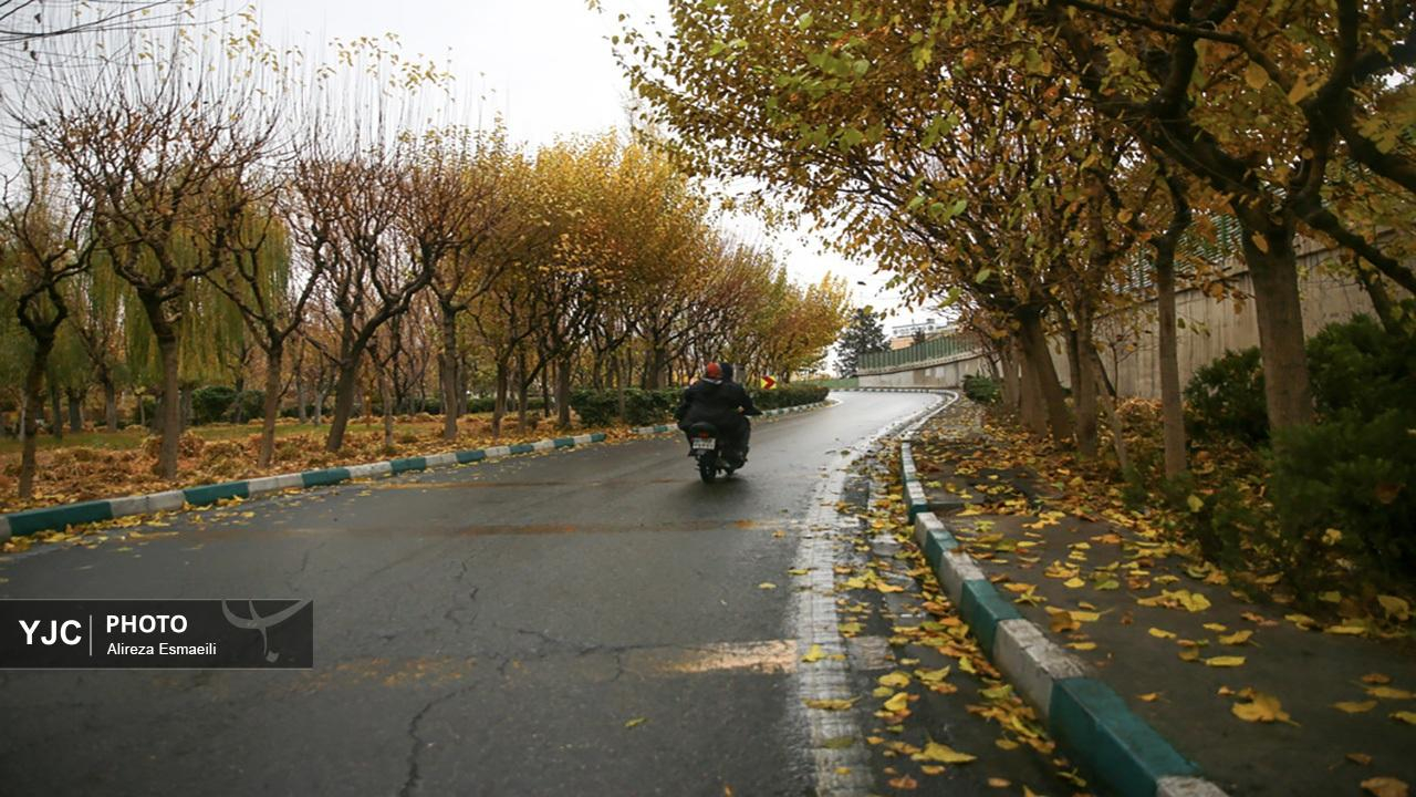 بارش باران پاییزی در تهران