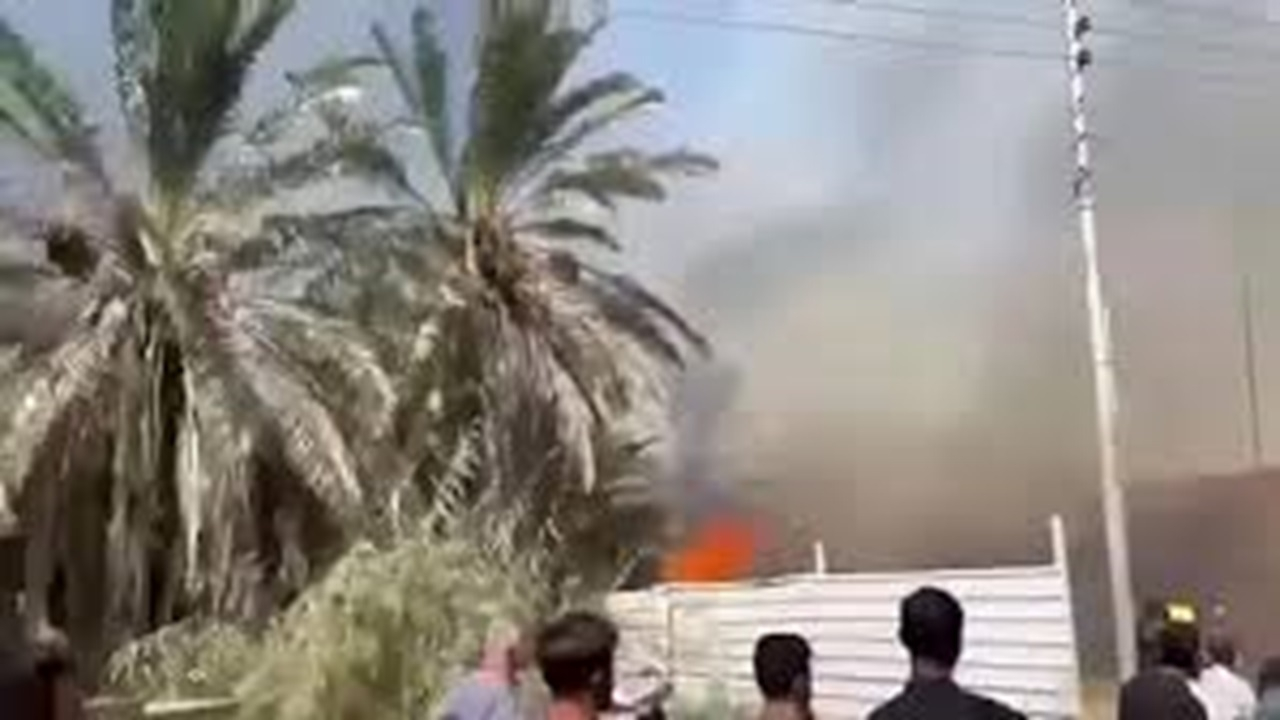 وقوع آتشسوزی در جنوب عراق + فیلم
